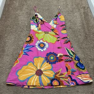 Farm Rio Sleeveless Full Garden Minidress Size XS Floral Colorful